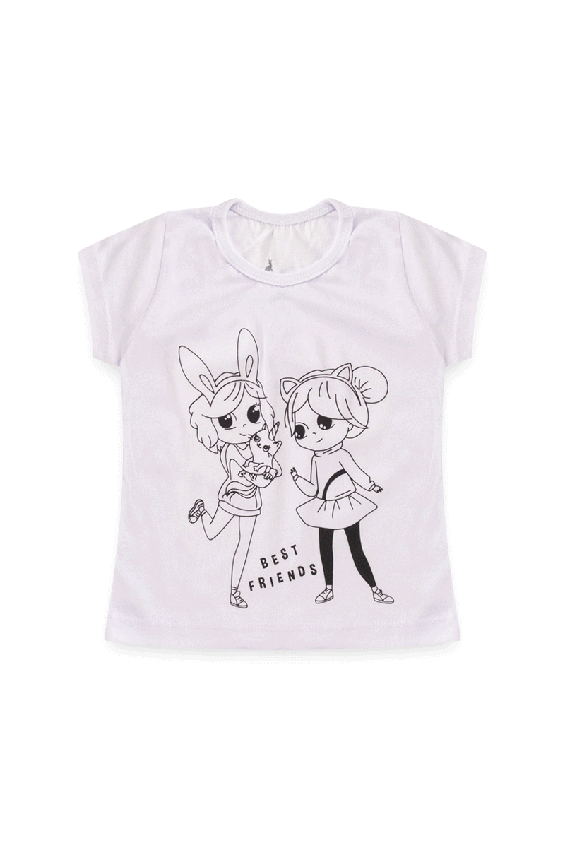 Washable Coloring T-Shirt Best Friends Kangulu