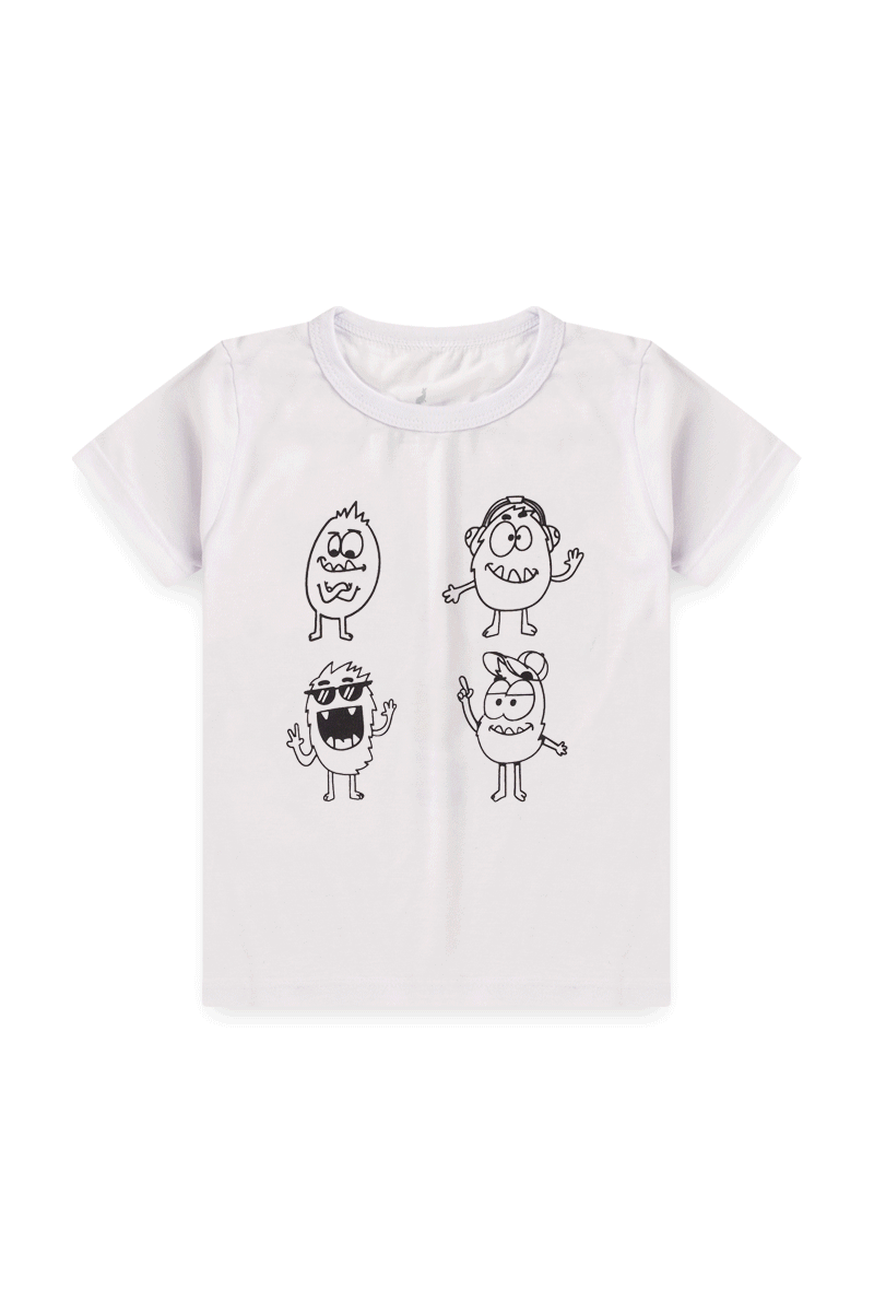Washable Coloring T-Shirt Monsters Kangulu