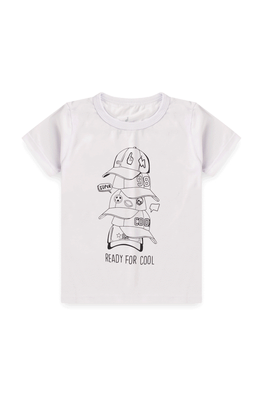 Washable Coloring T-Shirt Bonés Kangulu