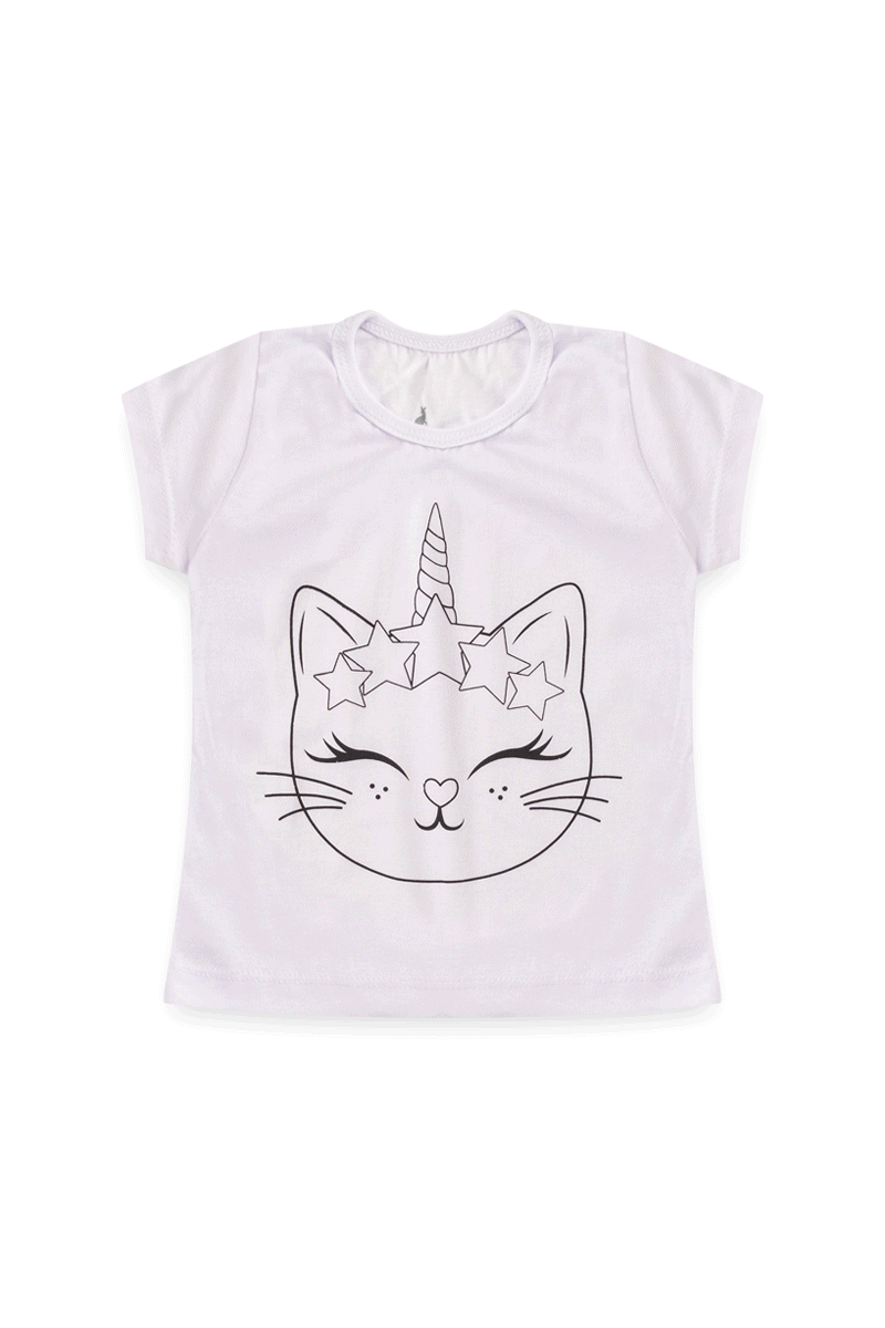 Washable Coloring T-Shirt Kitten Kangulu