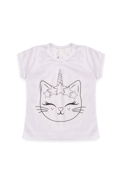 Washable Coloring T-Shirt Kitten Kangulu