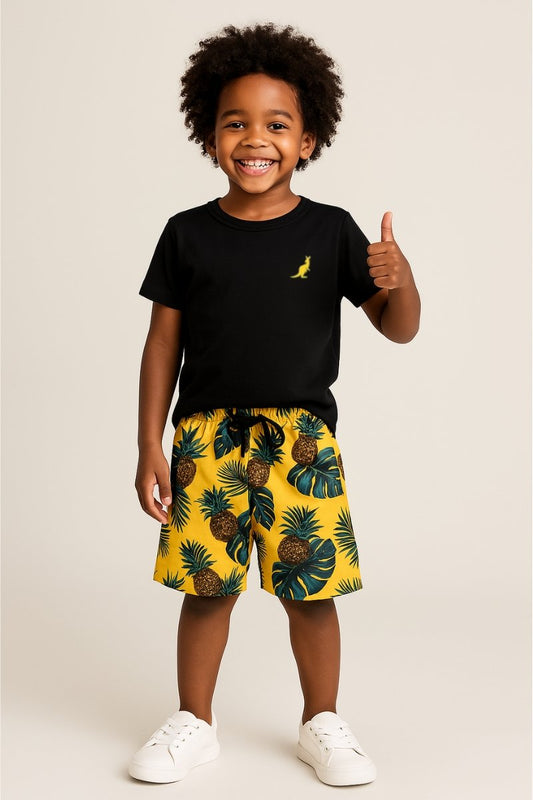 Boys' Summer Basic Set Pineapple Kangulu