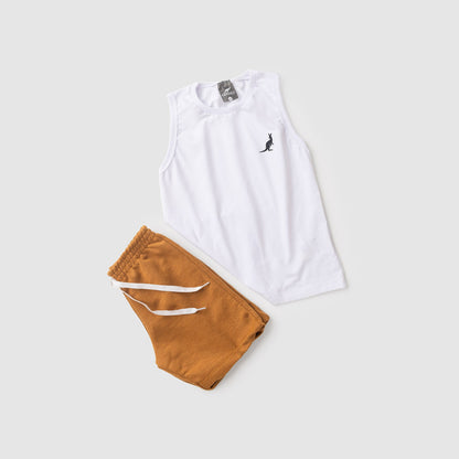 Boys' Summer Basic Tank Top Set Kangulu