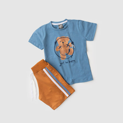 Conjunto Infantil Menino Verão Teddy Graffiti Kangulu