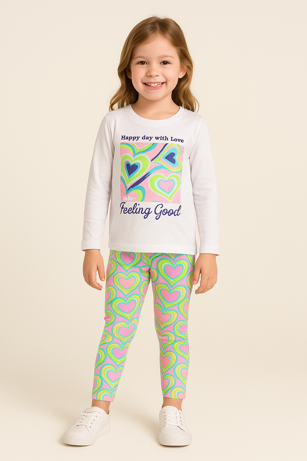 Children's Mid-Season Pajama Set for Girls Feeling Good Iaia