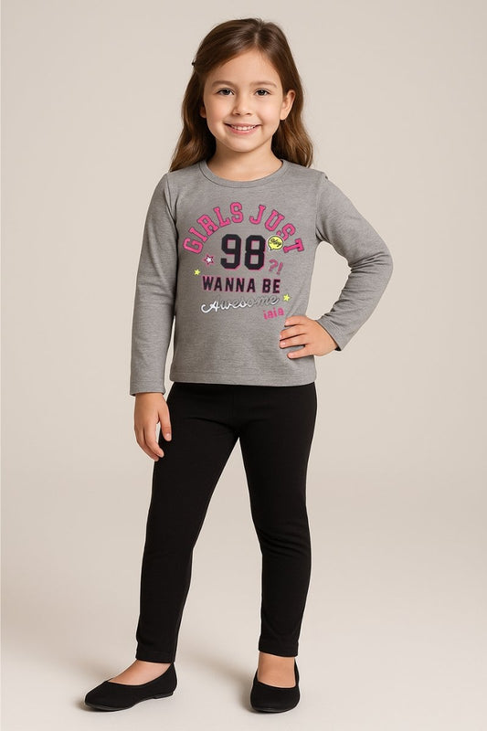 Girls' Midseason Pajama Set Girls Just Happy Iaia