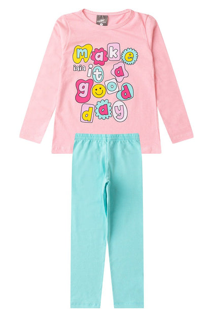 Girls' Midseason Pajama Set Good Day Happy Iaia