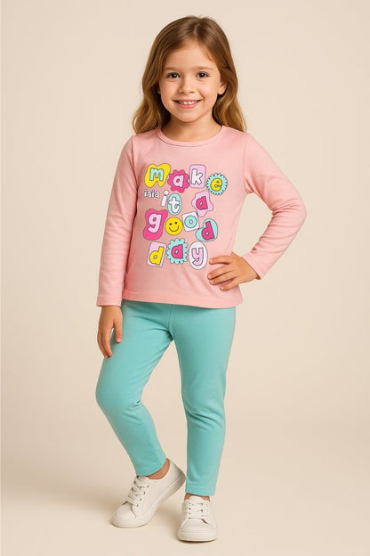 Girls' Midseason Pajama Set Good Day Happy Iaia