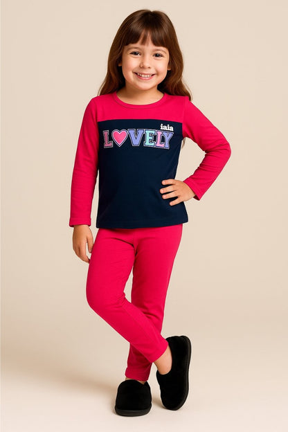 Children's Mid-Season Pajama Set for Girls Lovely Iaia