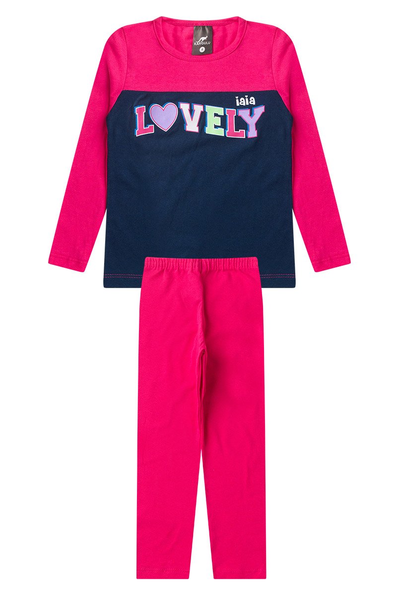 Children's Mid-Season Pajama Set for Girls Lovely Iaia