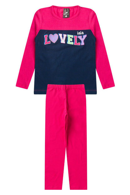Children's Mid-Season Pajama Set for Girls Lovely Iaia