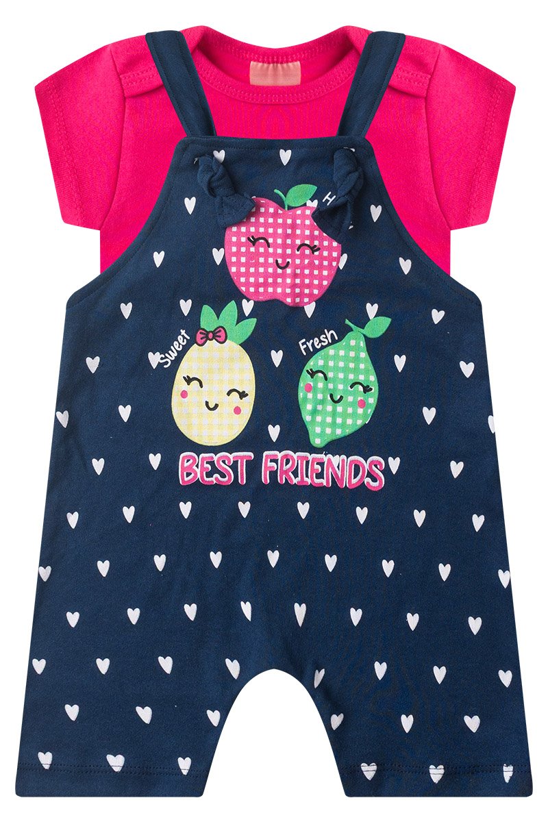 Girls' Baby Romper + Bodysuit - Best Friends