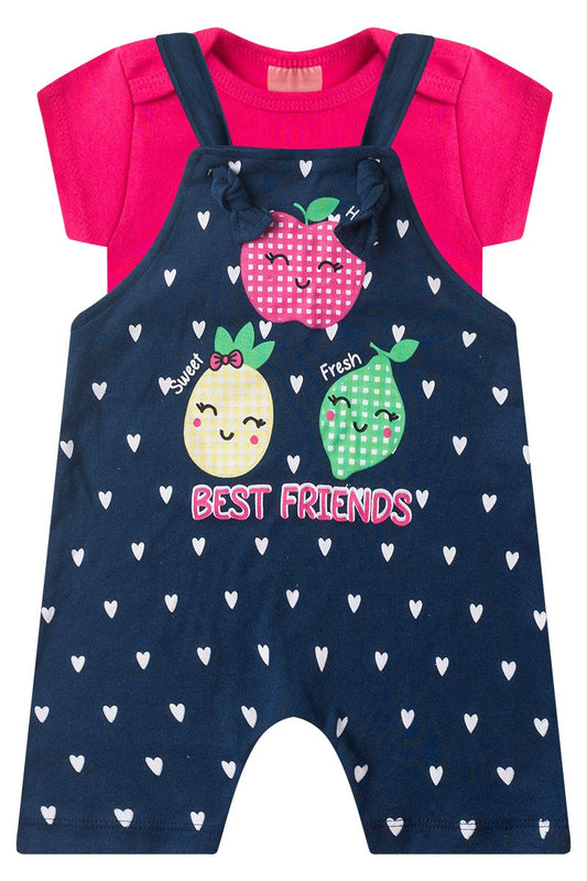 Girls' Baby Romper + Bodysuit - Best Friends