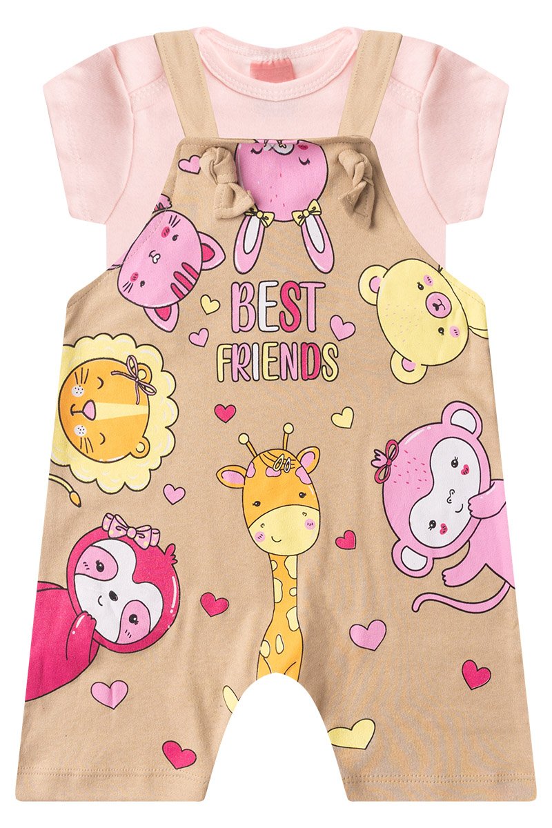 Girls' Baby Romper + Bodysuit - Best Friends