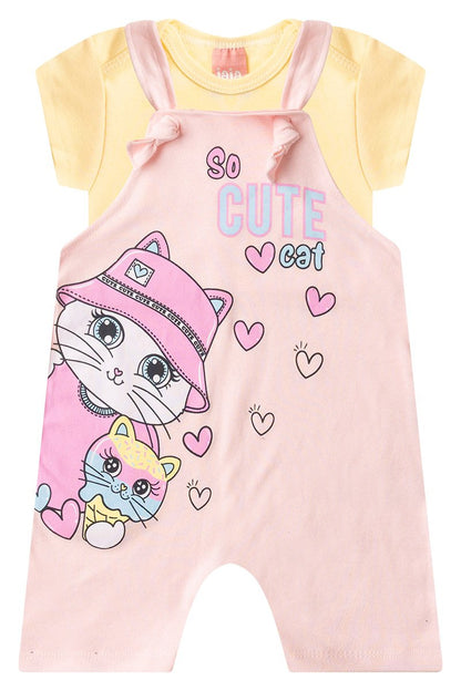 Girls' Baby Romper + Bodysuit - Cute Cat