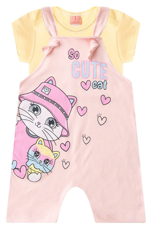Girls' Baby Romper + Bodysuit - Cute Cat