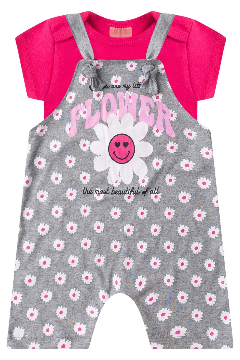 Girls' Baby Romper + Bodysuit - Flower