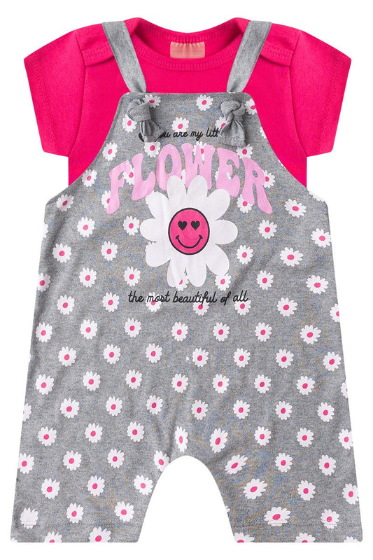 Girls' Baby Romper + Bodysuit - Flower