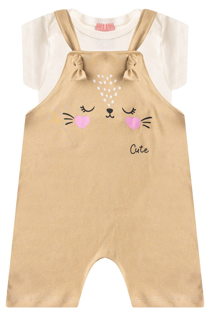 Girls' Baby Romper + Bodysuit - Little Cat