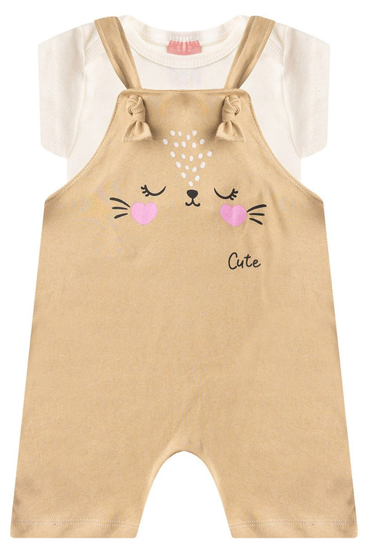 Girls' Baby Romper + Bodysuit - Little Cat