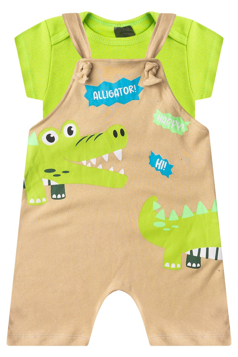 Boys' Baby Romper + Bodysuit - Kangulu Alligator